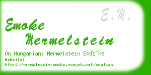 emoke mermelstein business card